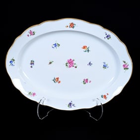 Platter, Meissen Blue Crossed Swords Mark