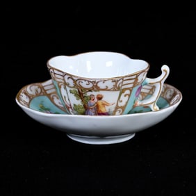 Demitasse Cup/Saucer, Dresden/Meissen