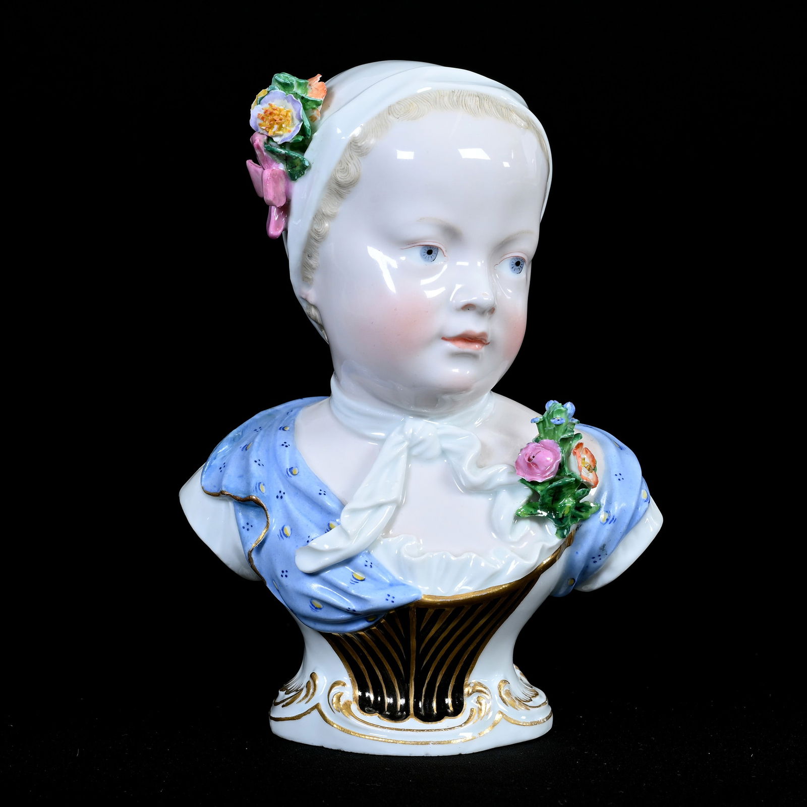 Bust Figurine, Meissen Blue Crossed Swords Marke (1 of 4)