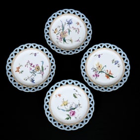 (4) Plates Marked Haviland And Company