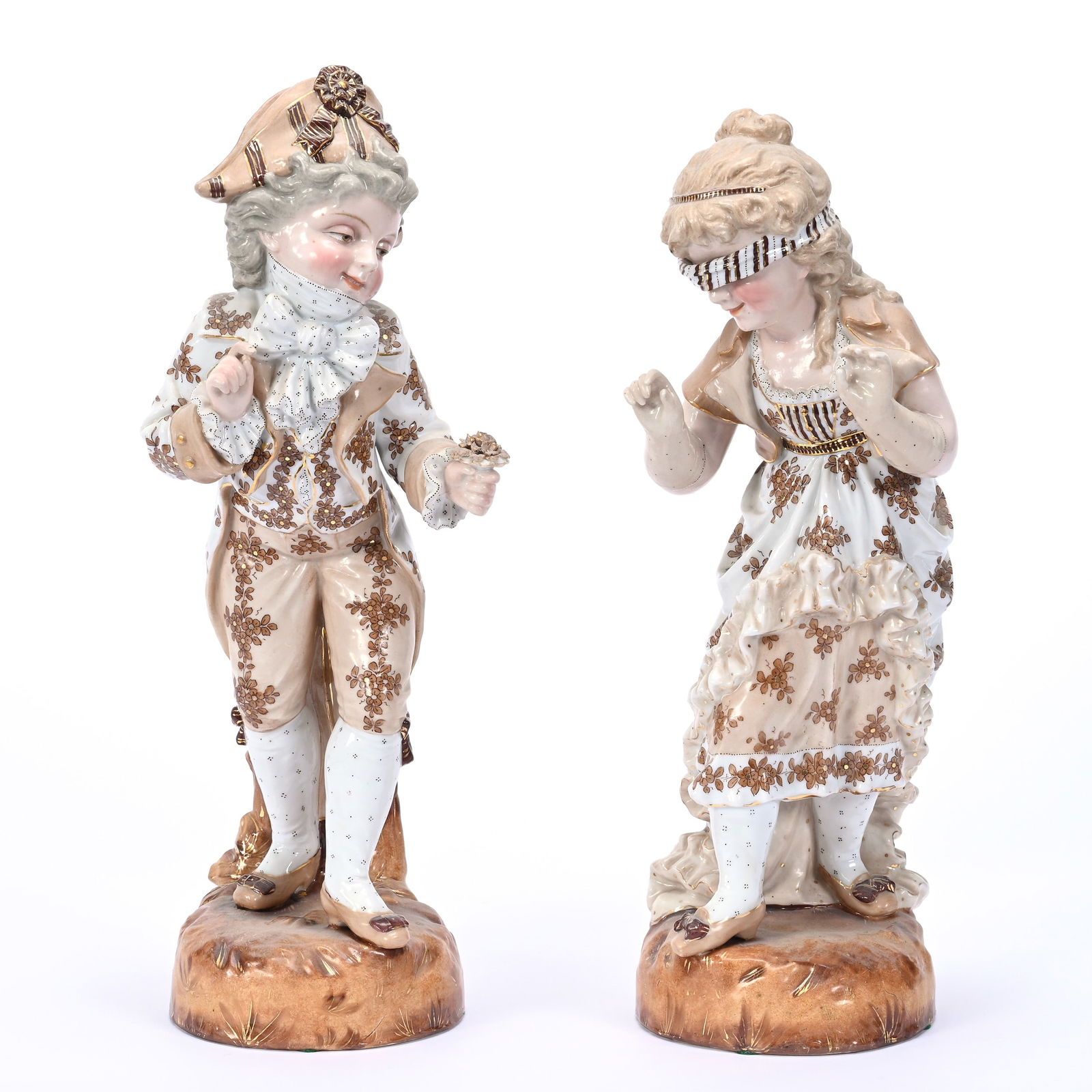 Pair French Bisque Figurines, Model #V1355 (1 of 3)