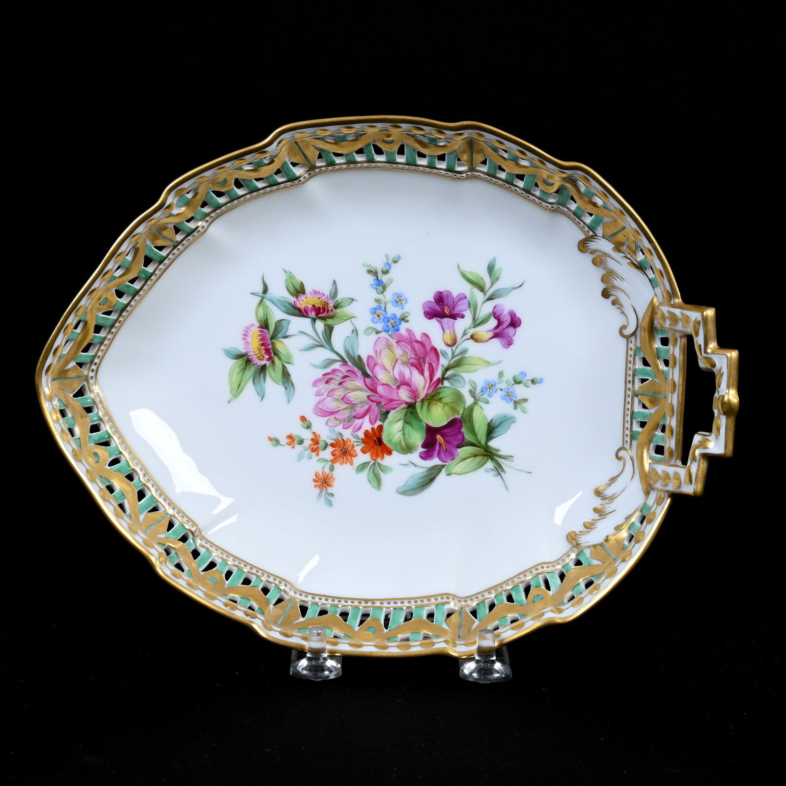 Dish, Leaf Shape, Marked With KPM Sceptre (1 of 2)