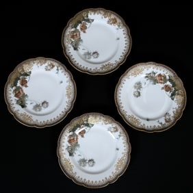 (4) Plates Marked Haviland And Company