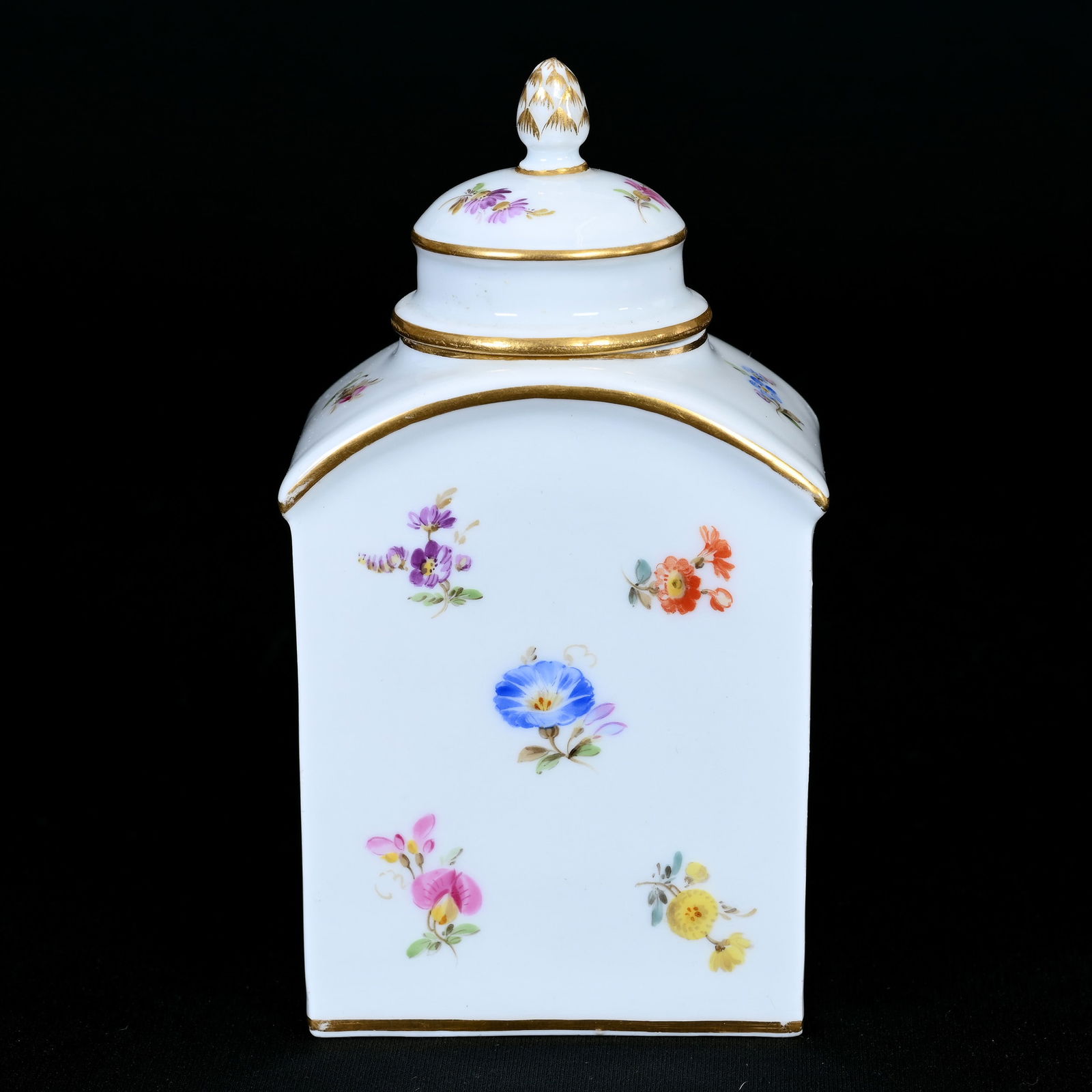 Tea Caddy, Meissen Blue Crossed Swords Mark (1 of 3)
