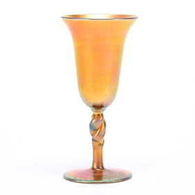 Wine Stem Marked Steuben Aurene Haviland