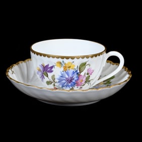 Demitasse Cup & Saucer Marked Mymthenburg