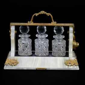 Tantalus Set With Three Bottles