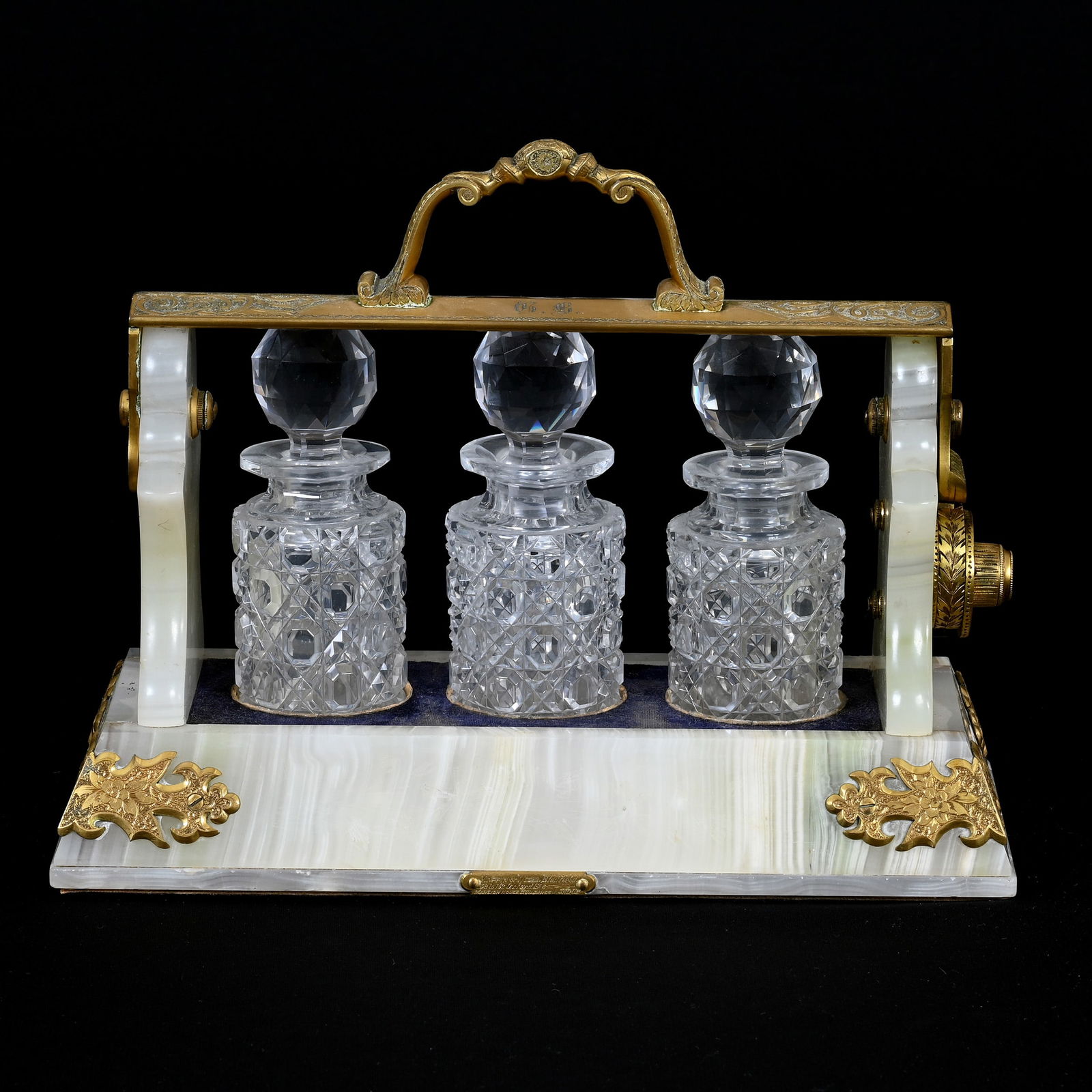 Tantalus Set With Three Bottles (1 of 7)