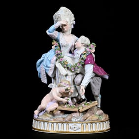 Figurine, Meissen Blue Crossed Swords Mark