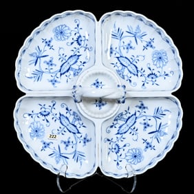 Handled Serving Dish, Four Compartments, Meissen