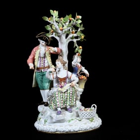 Figurine, Meissen Blue Crossed Swords Mark