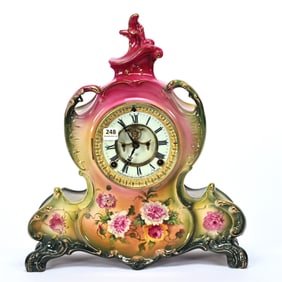 Mantel Clock Marked Royal Bonn, "La Vonde" Case