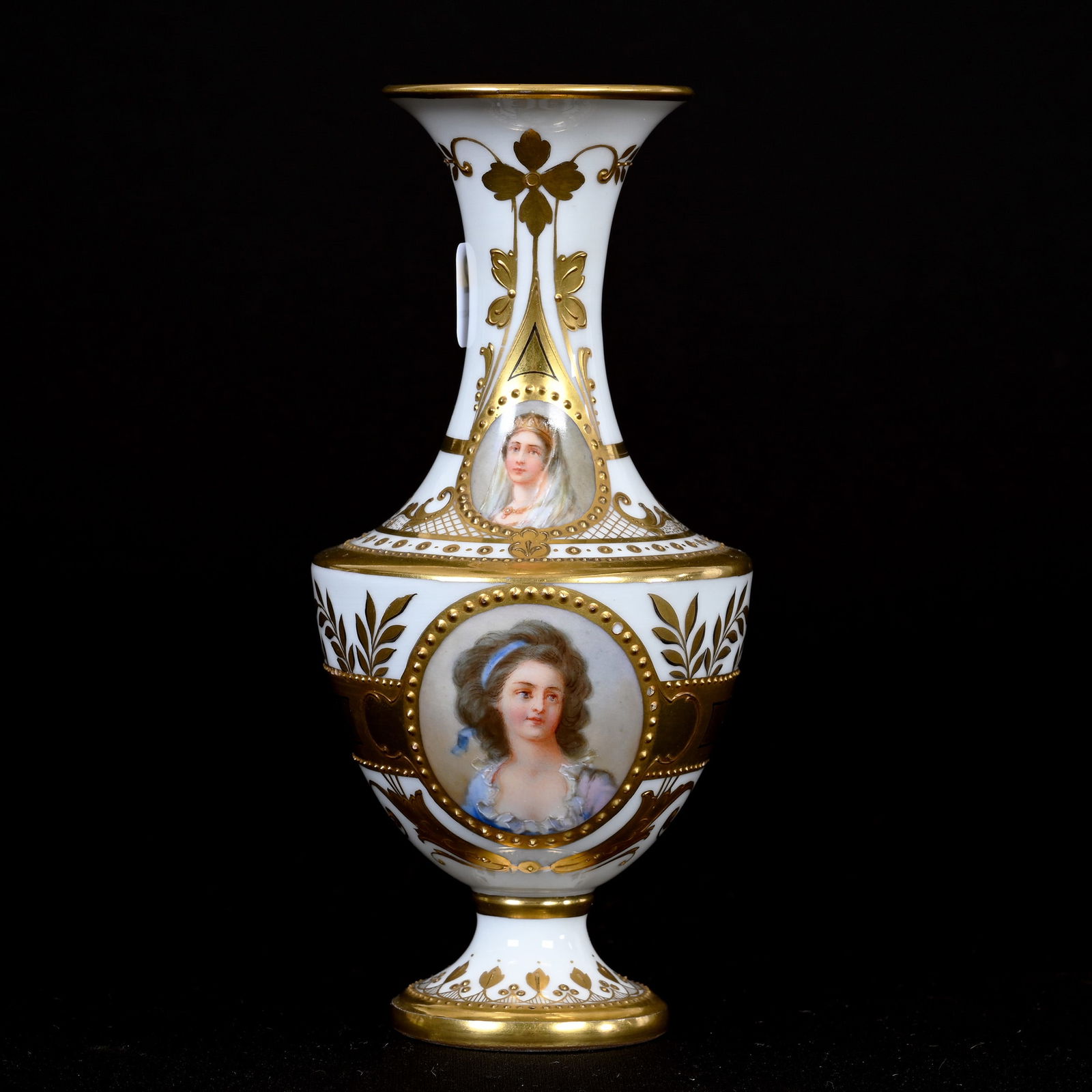 Pedestal Vase Marked Dresden Porcelain (1 of 3)