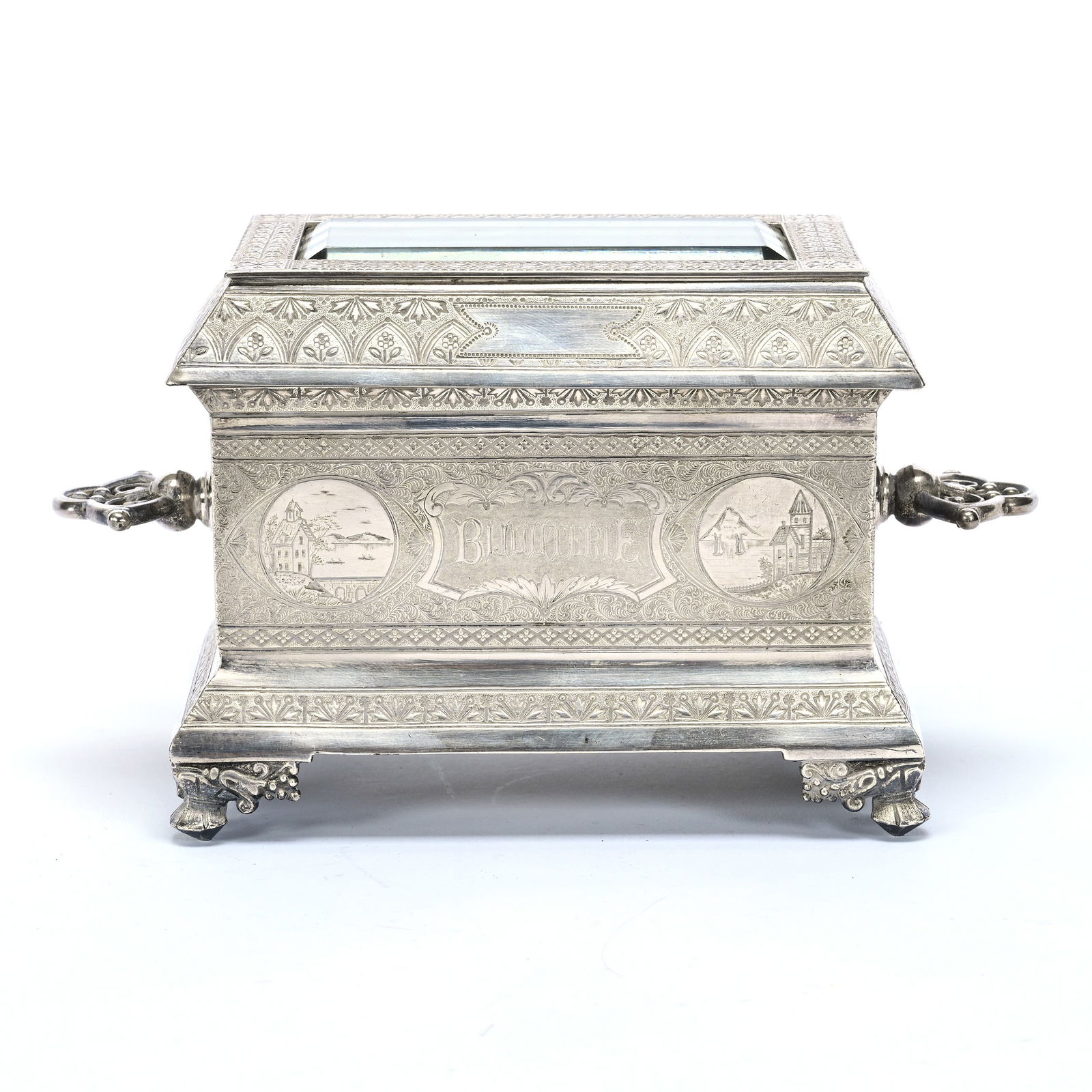 Jewel Casket Marked Tufts #2543 Silverplate (1 of 5)