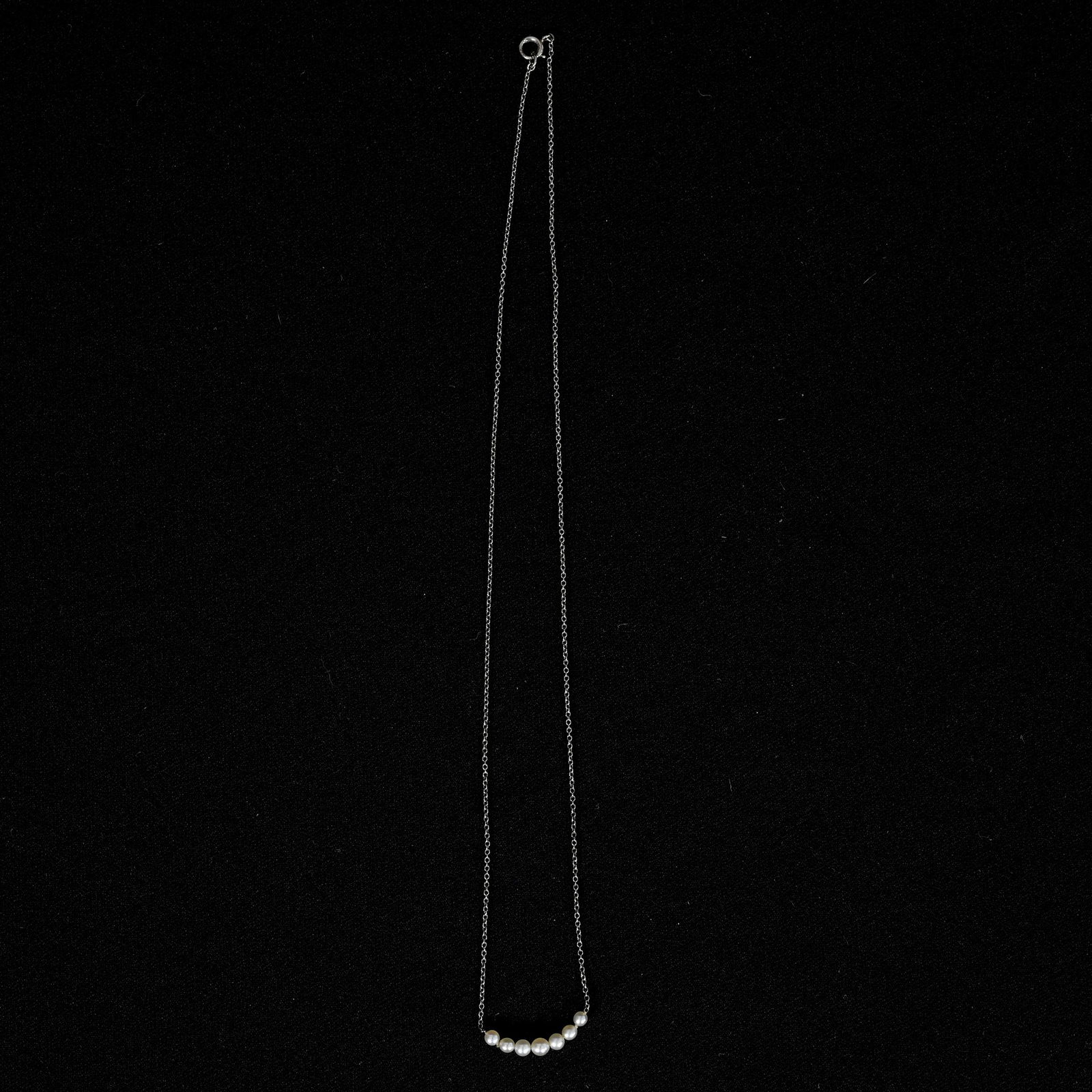 Childs 14k White Gold & Pearl Necklace, Original Box (1 of 4)