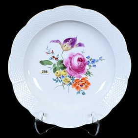 Round Tray, Meissen Blue Crossed Swords Mark