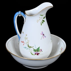 Pitcher & Bowl Set Marked H & C (Haviland & Co)