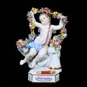 Figurine, Meissen Blue Crossed Swords Mark