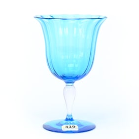 (1) Goblet Signed Steuben Art Glass
