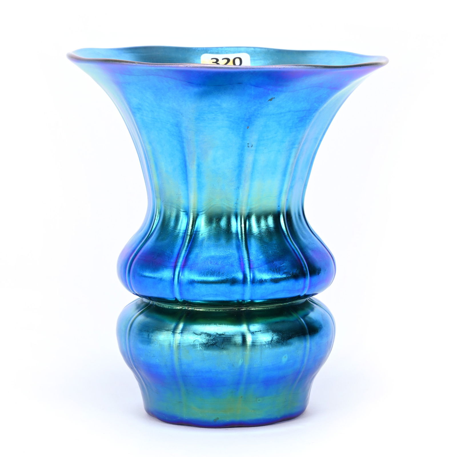 Vase Signed Steuben Blue Aurene Art Glass (1 of 3)