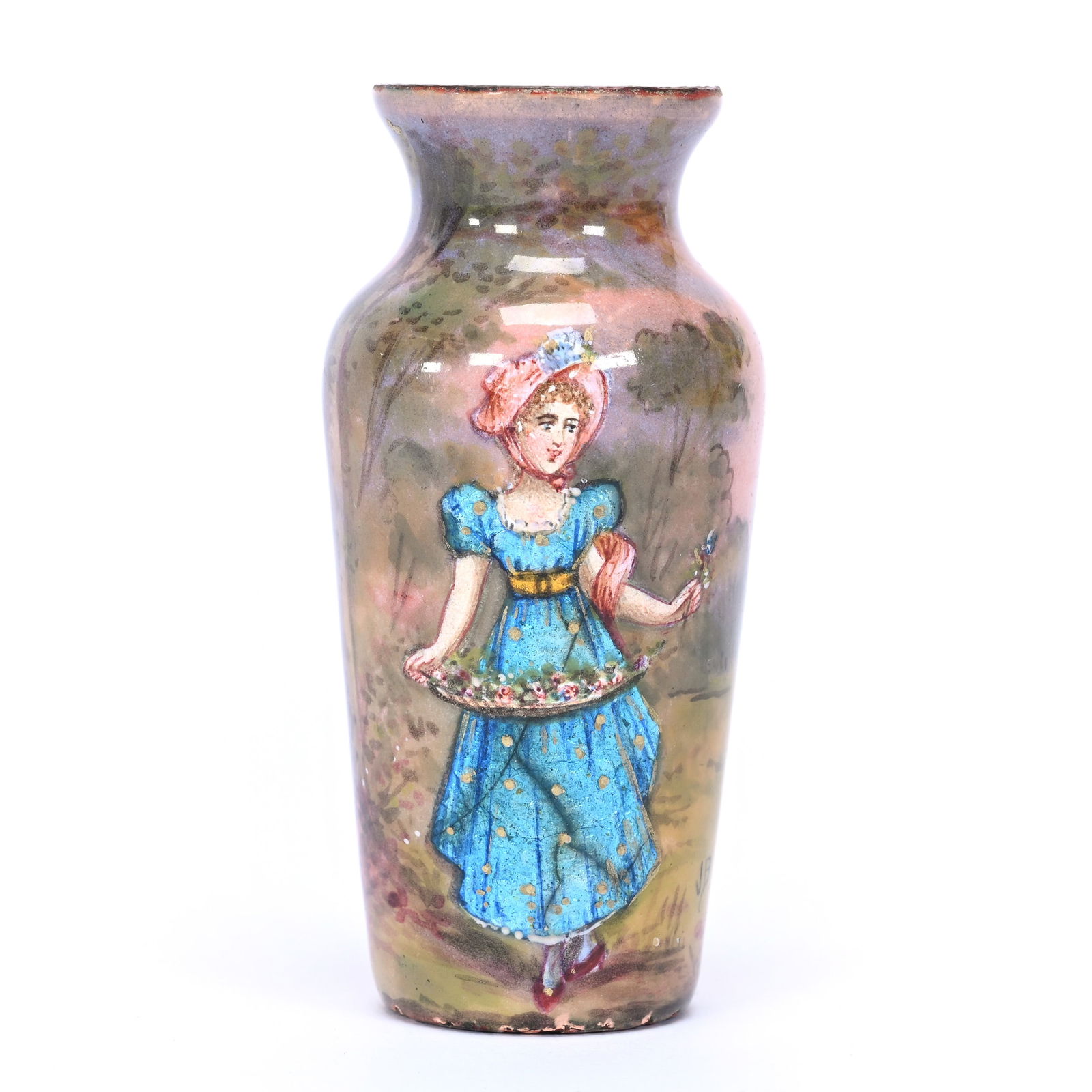 Miniature Vase, French Enamel (1 of 3)