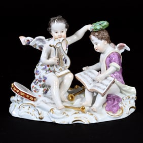 Figurine, Meissen Blue Crossed Swords Mark