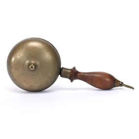 Fireman's Hand Bell, Brass With Wood Handle