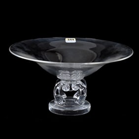 Compote Signed Steuben Art Glass