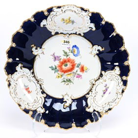 Plate, Meissen Blue Crossed Swords Mark