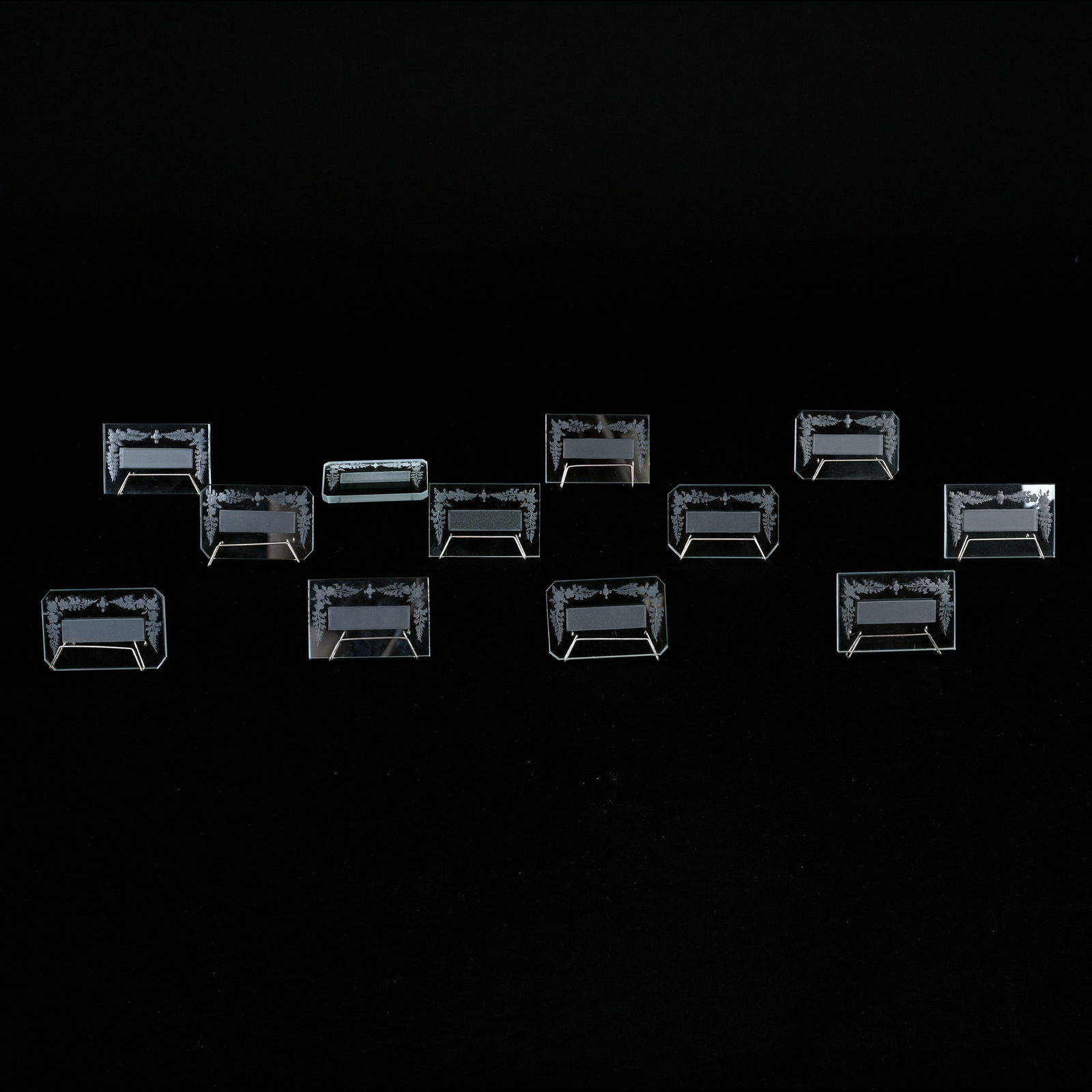 (12) Place Card Holders, American Brilliant Cut Glass (1 of 3)