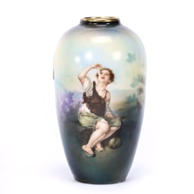 Vase, Unmarked R.S. Prussia, Melon Eaters Decor