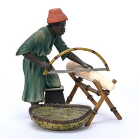 Figurine Marked Austria, Bronze, Cold Painted