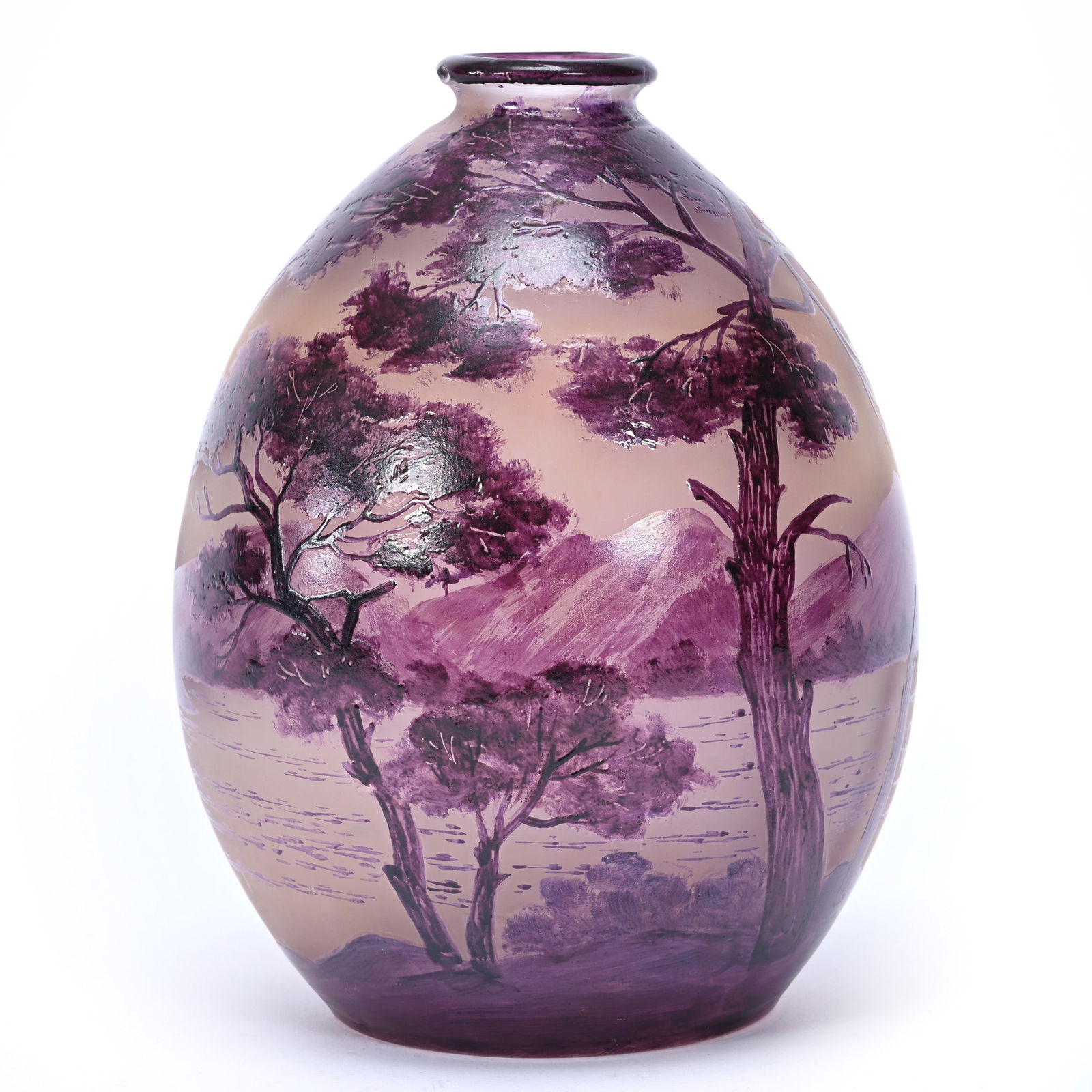 Vase Signed VAL (Val St. Lambert) French Cameo (1 of 5)