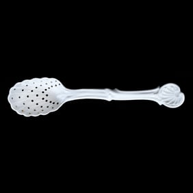 Strainer Ladle, Meissen Blue Crossed Swords Mark