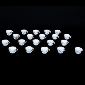 (20) Demitasse Cups, Meissen Blue Crossed Swords