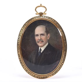 Hand Painted Portrait, Man In Suit