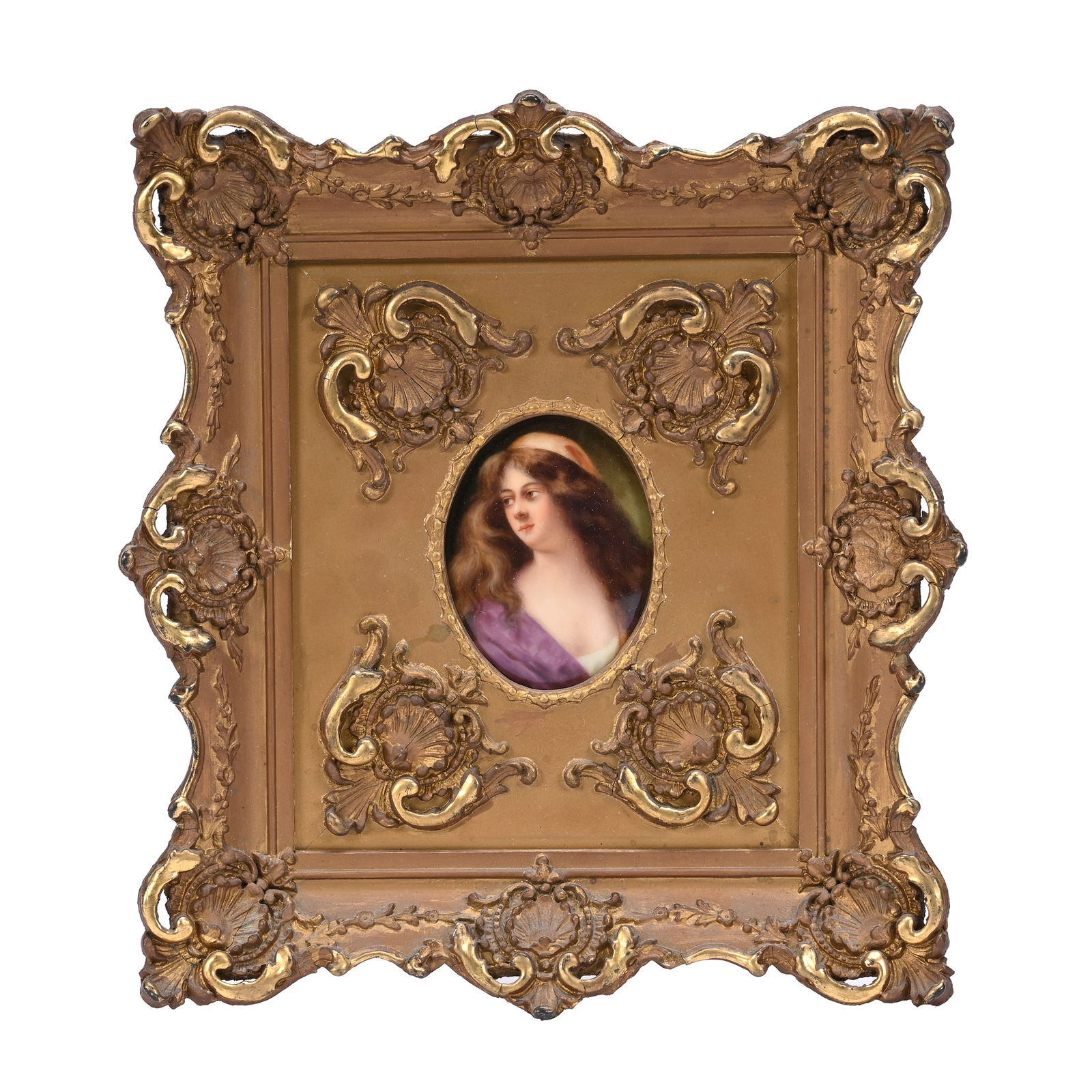 Oval Porcelain Plaque, German (1 of 3)