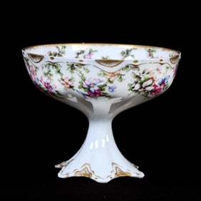 Pedestal Punch Cup Marked H & C Limoges