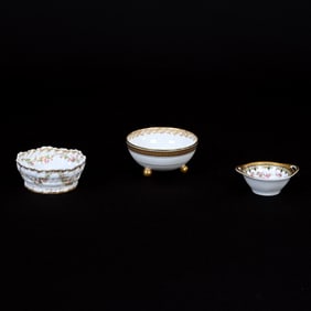 (3) Salt Dips Marked Haviland Limoges