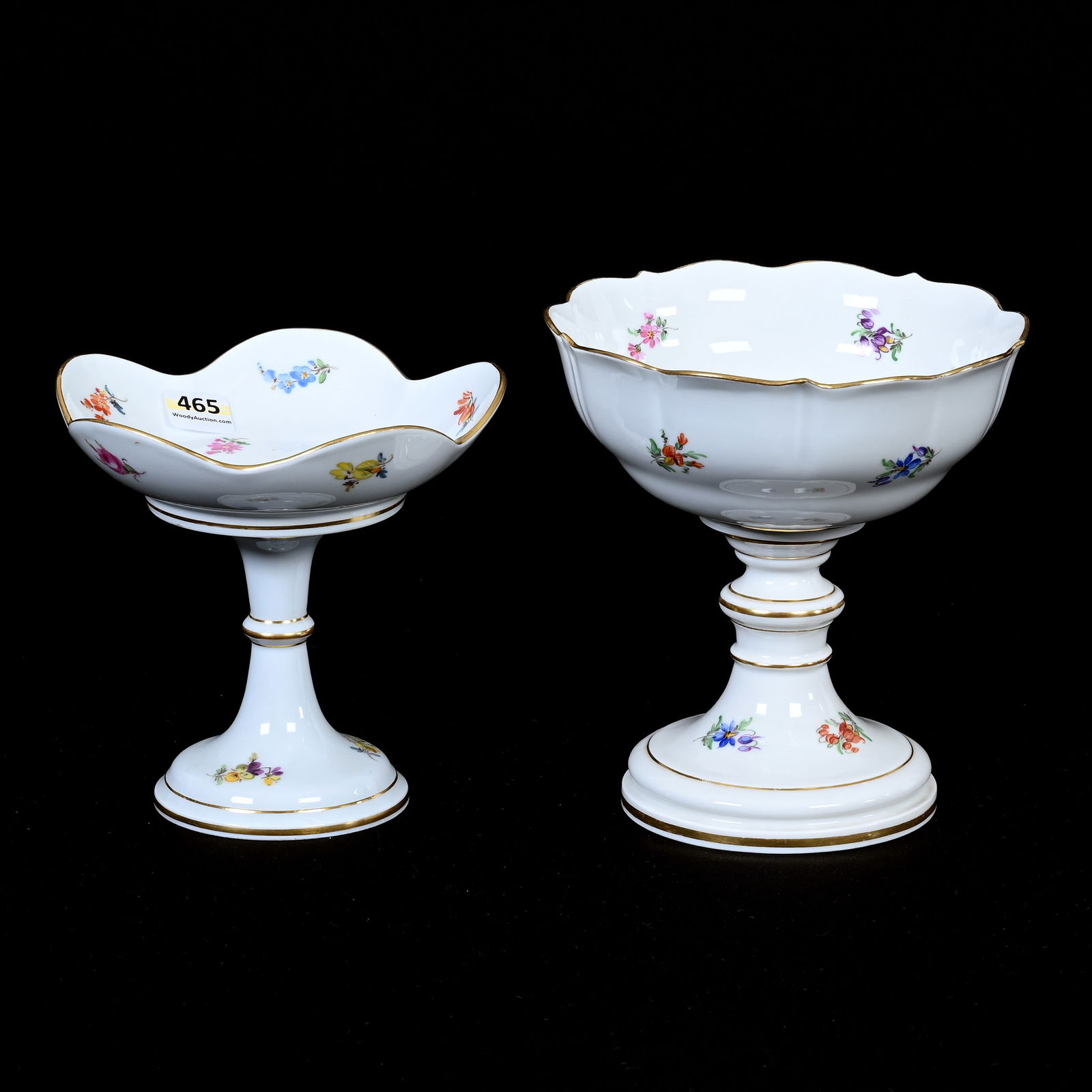 (2) Compotes, Meissen Blue Crossed Swords Mark (1 of 3)