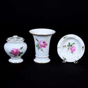 (3) Items, Meissen Blue Crossed Swords Mark