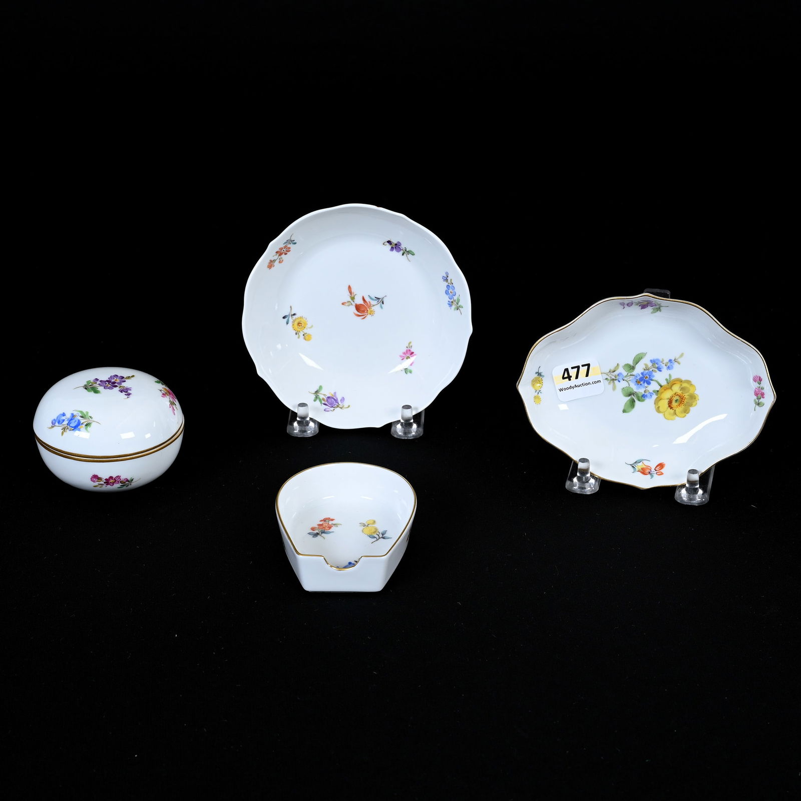 (4) Trinkets, Meissen Blue Crossed Swords Mark (1 of 3)