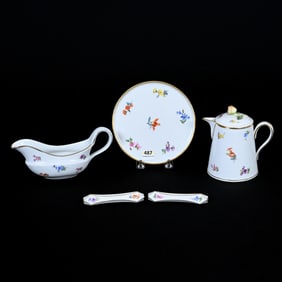 (5) Items, Meissen Blue Crossed Swords Mark
