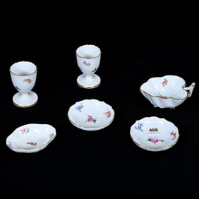 (6) Items, Meissen Blue Crossed Swords Mark