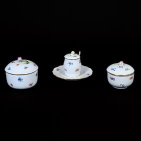 (3) Covered Items, Meissen Blue Crossed Swords Mark