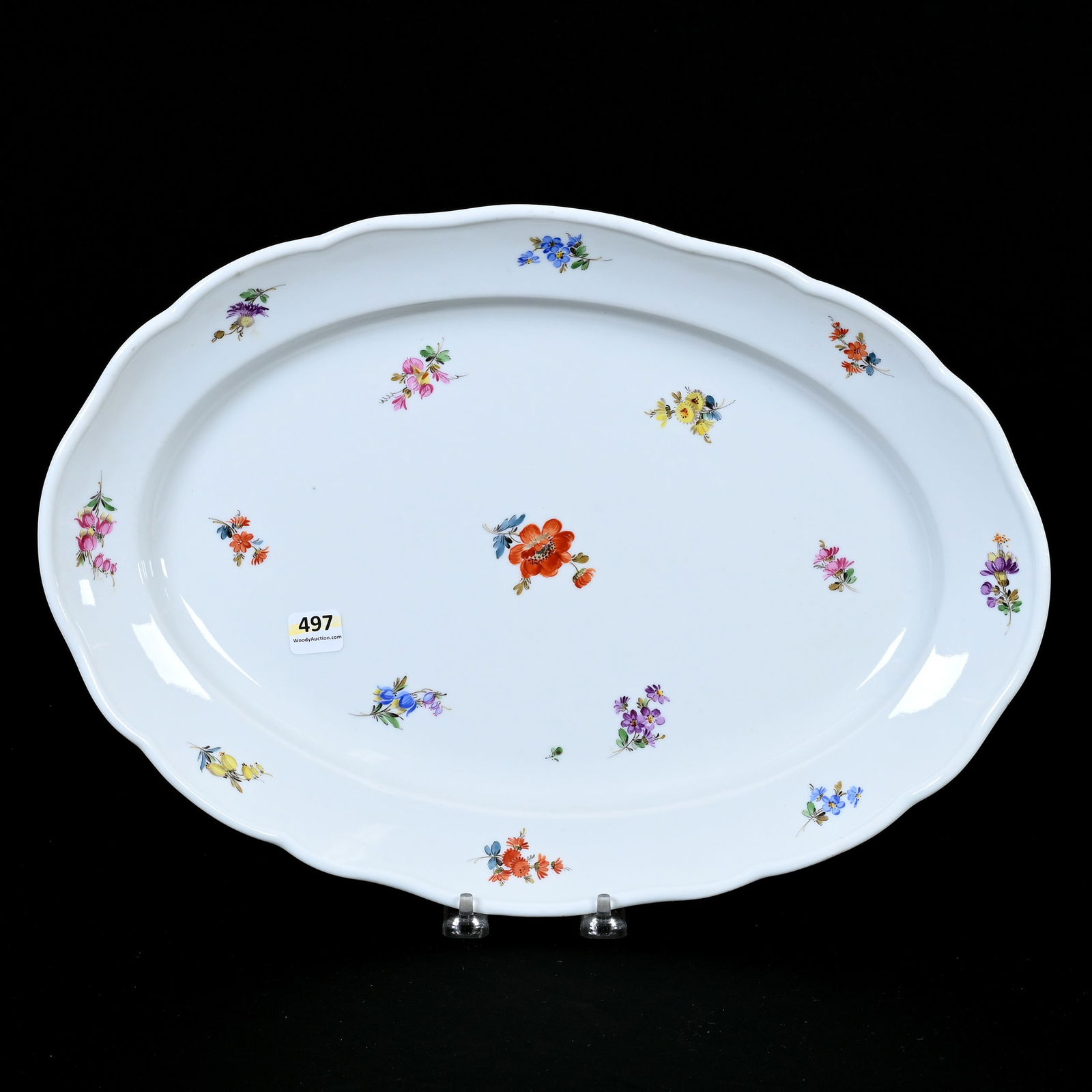 Oval Tray, Meissen Blue Crossed Swords Mark (1 of 2)