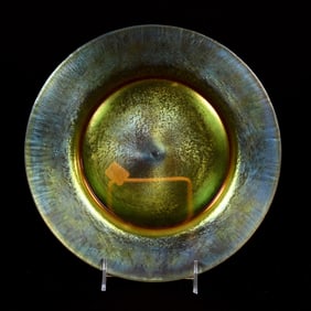 Plate, Steuben Art Glass Marked Aurene