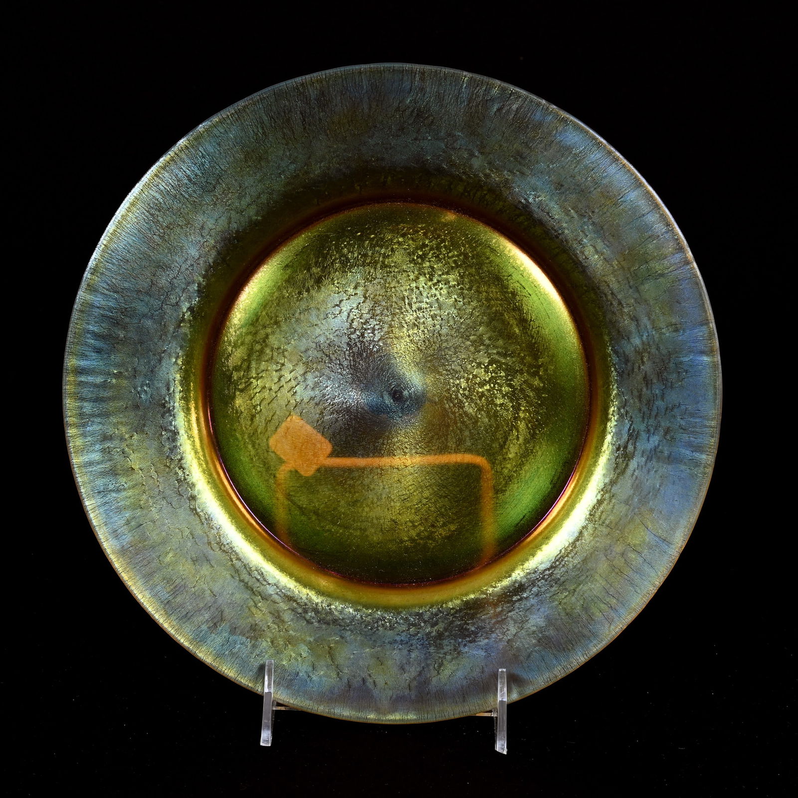 Plate, Steuben Art Glass Marked Aurene (1 of 3)