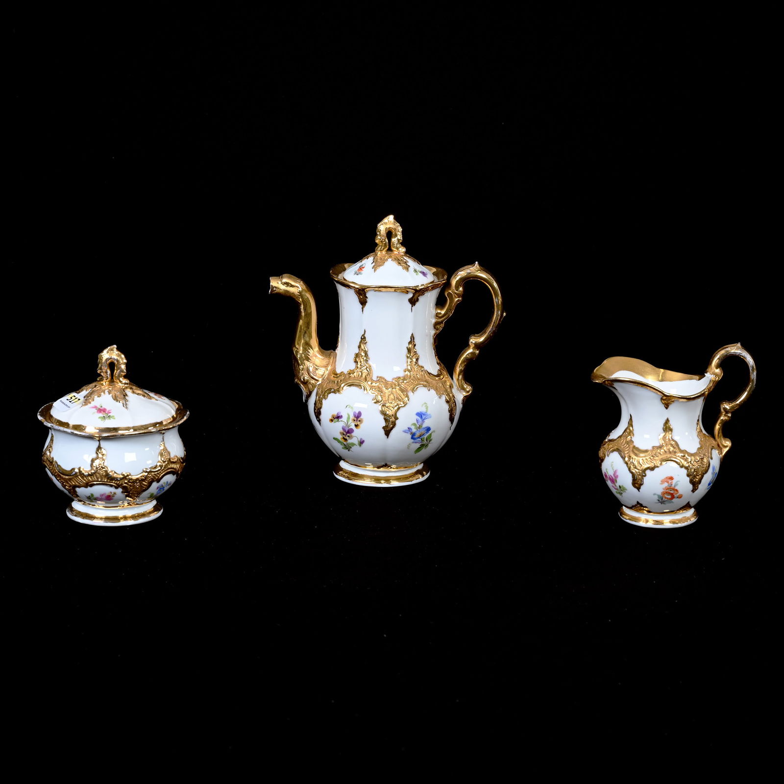 Tea Set, Meissen Blue Crossed Swords Mark (1 of 3)