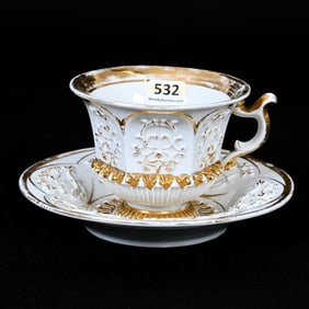 Cup/Saucer, Meissen Blue Crossed Swords Mark